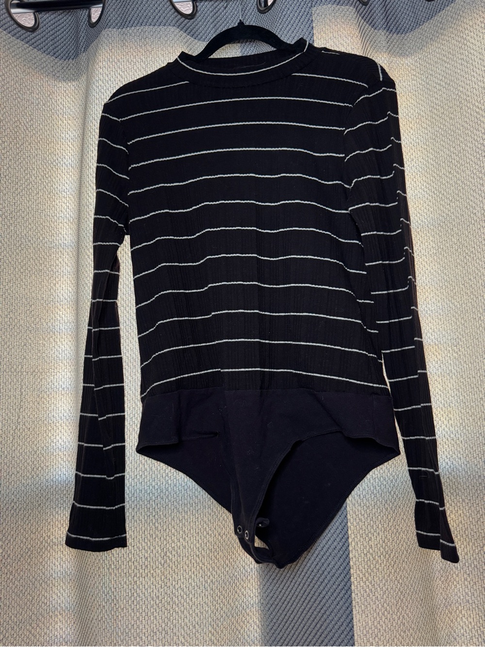 J. Crew Black and White Striped Bodysuit
